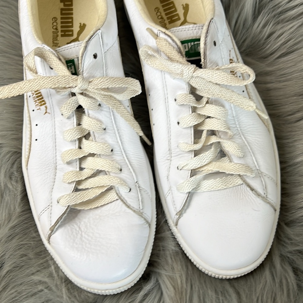 EUC Puma White Mens Sneakers sz 10 - Picture 3 of 7